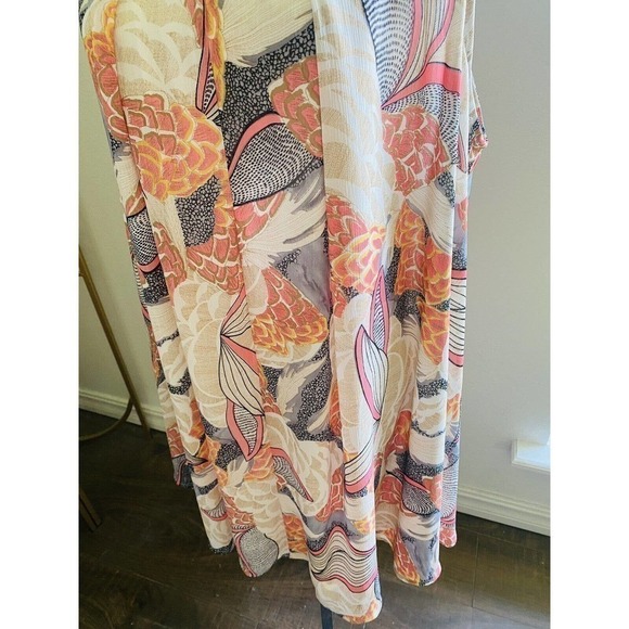 Umgee Floral Sleeveles Tunic Dress Size M Keyhole Neck Style #R7298 Size XL - Picture 2 of 8